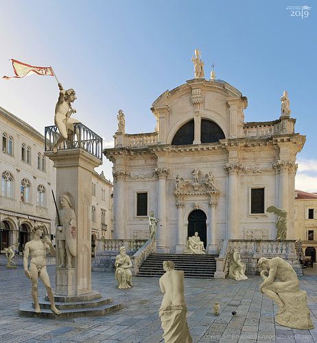 Am frühen Morgen besondere Gäste bei der 600-Jahr-Feier von Orlando in Dubrovnik.