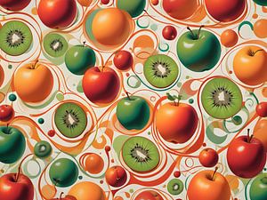 Interaction énergétique des fruits et des couleurs