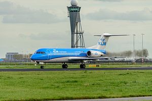 KLM Cityhopper Fokker 70 Passagierflugzeug.