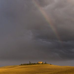 Arc-en-ciel dans le Val d'Orcia sur Denis Feiner