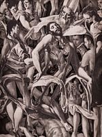 Collage in sepia - Jezus na kruisiging uit schilderijen van oude meester El Greco - zonder kaft