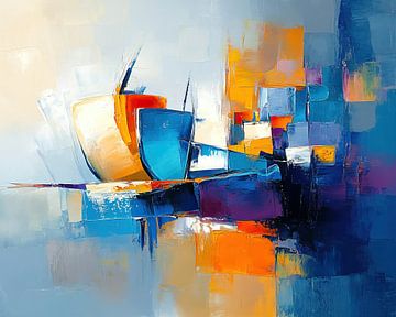 Whispers of Color Symphony van Abstract Schilderij
