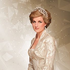 Prinzessin von Wales (Low-Poly-Stil) von Low Profile