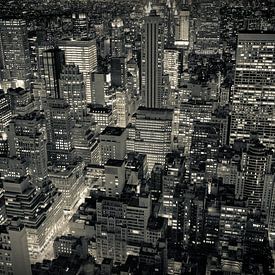 New York by Night van Sander van Leeuwen