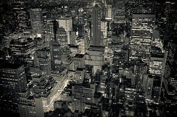 New York by Night van Sander van Leeuwen