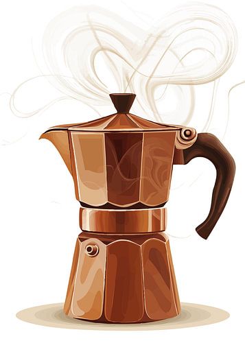 Mokka koffiezetapparaat met opstijgende stoom