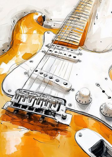 Oranje gitaar muziek kunst #gitaar