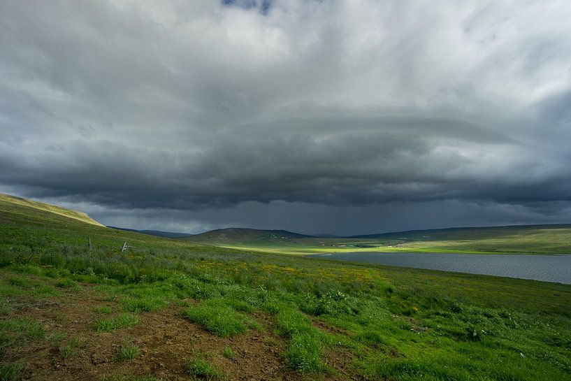 Iceland - Dramatic sky with dark clouds and thunderstorm coming by adventure-photos