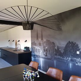 Klantfoto: Oostpoort Delft, zwart-wit - 3 van Tux Photography, als naadloos behang