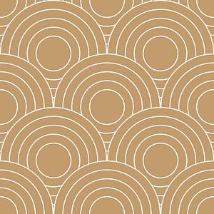 Retro Japanese  pattern. Abstract geometric illustration in gold 6 by Dina Dankers