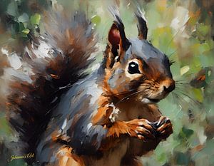 Wildtiere - Abstrakter Surrealismus - Eichhörnchen 1
