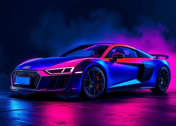 Audi R8 Klassiek Neon 2 van MIROKKU