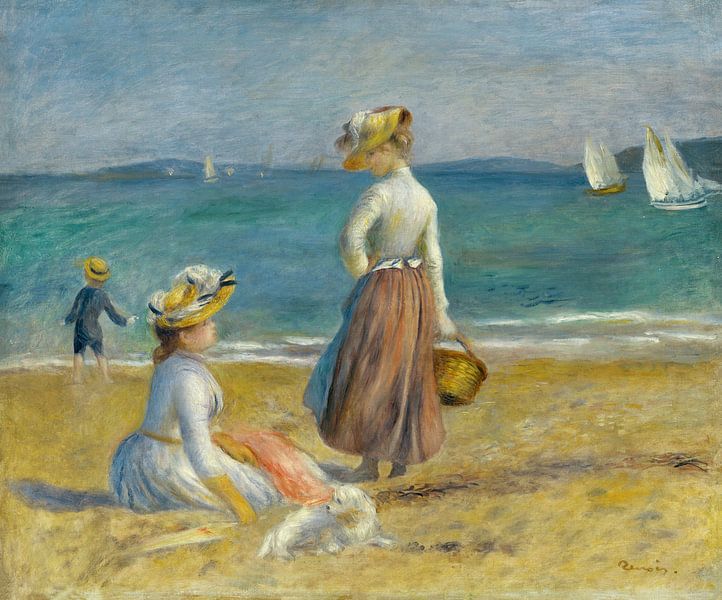 Die Zahlen auf dem Strand, Auguste Renoir von Meesterlijcke Meesters