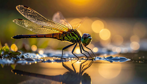 A macro photograph of a dragonfly