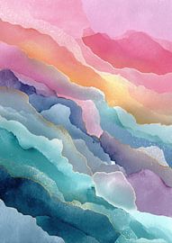 Pastel dreamscape with glitter by Niklas Maximilian