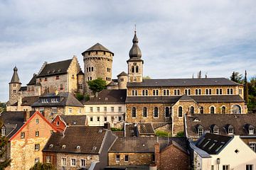 Ochtendgloren boven de historische oude binnenstad van Stolberg van Rolf Schnepp