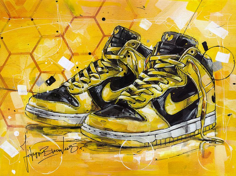 Peinture Wu-Tang x Nike Dunk High LE par Jos Hoppenbrouwers