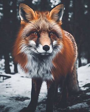 Close-up van een vos van fernlichtsicht