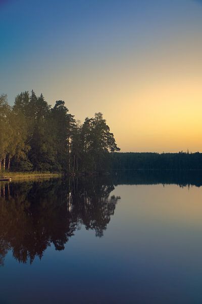 Sunset at the lake in Sweden by Martin Köbsch