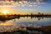 Windmills on the Vecht - Weesp - sunrise February 2015