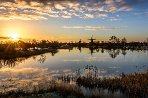 Molens aan de Vecht - Weesp - zonsopkomst februari 2015