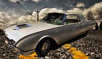 Witte klassieker de Ford Thunderbird van Nicky`s Prints thumbnail