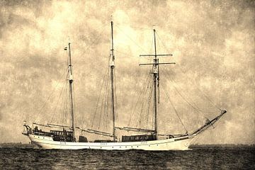 Oude zeilboot van Pieter van Dijken