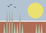 Panorama of cropland with grass on a sunny day by Atelier Hedy Marguerite thumbnail