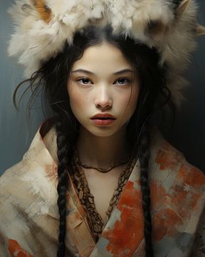 Digital art portrait "Nomad" by Carla Van Iersel