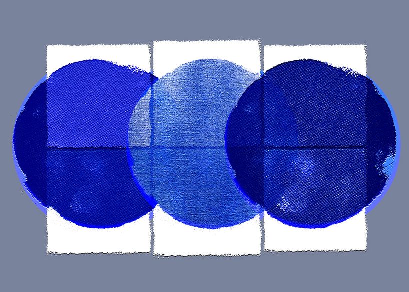 Scandinavian Nature Minimalism Cobalt Blue Grey by Mad Dog Art