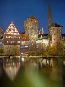 Nürnberg - Henkerturm, Henkerbrücke, Wasserturm und Weinstadel