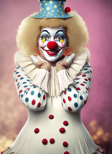 Clown mit Kleid