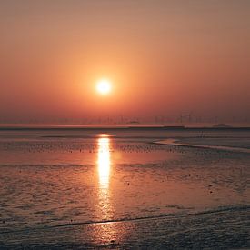 Sonnenaufgang über dem Watt von Timo Brodtmann Fotografie