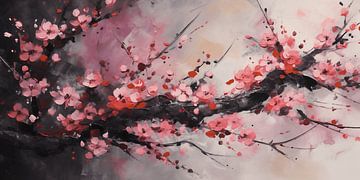 Cherry Blossom Serenade 1 van Lisa Maria Digital Art