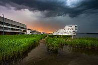 Dreigend onweer boven Huizen von Inge Jansen Miniaturansicht