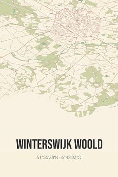 Vintage landkaart van Winterswijk Woold (Gelderland) van Rezona