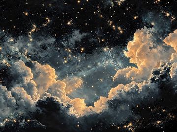 Ciel céleste avec étoiles sur Olga Wildrose