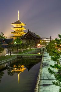 Bezaubernde Impression des To-ji am Abend