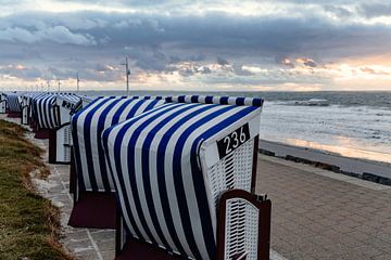 Strandstoelen op Norderney van Catrin Grabowski