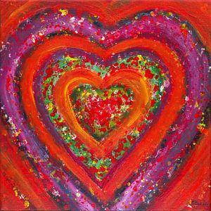 Rood Hart Abstract