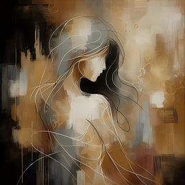 White drawing by FoXo Art