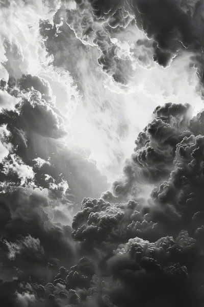Monochrome Wolken von Poster Art Shop