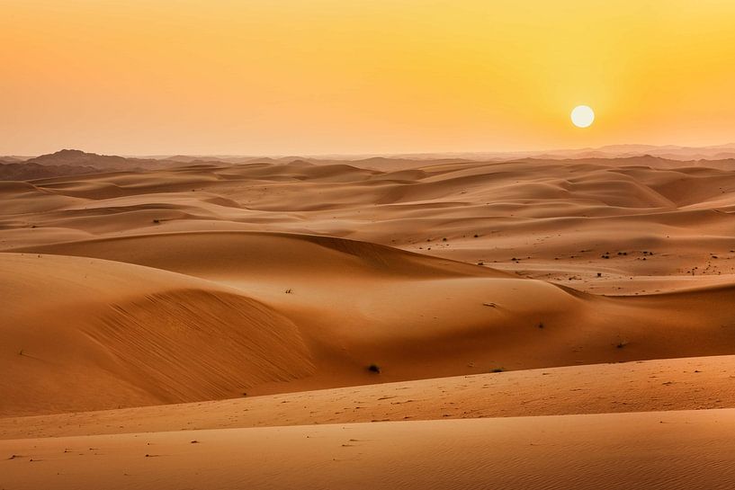 Zonsondergang woestijn van Bart Hendrix