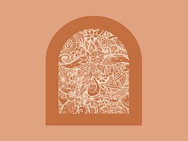 Retro arches with floral print lying 4/6 by Marleen Schrijver