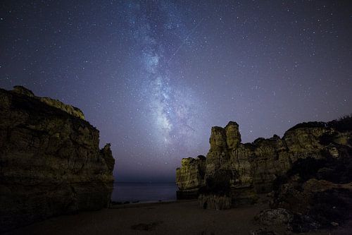Milchstraße über der Algarve, Portugal