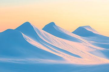 Besneeuwd berglandschap van Poster Art Shop