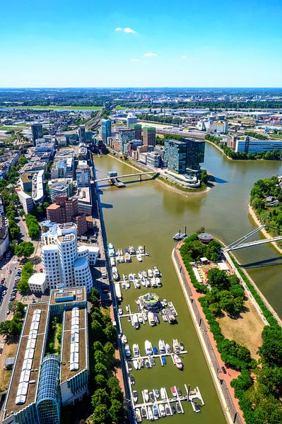 Düsseldorf Medienhafen aan de oevers van de Rijn van Sjoerd van der Wal Fotografie