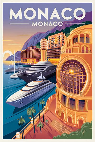 Monaco, Monaco. by Poster Art Shop