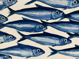 Kustvis, blauwe sardines van IamHomeStudio