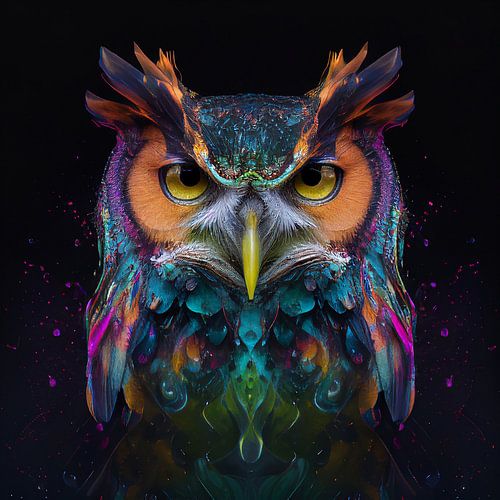 Kleurrijke Majestueuze Uil